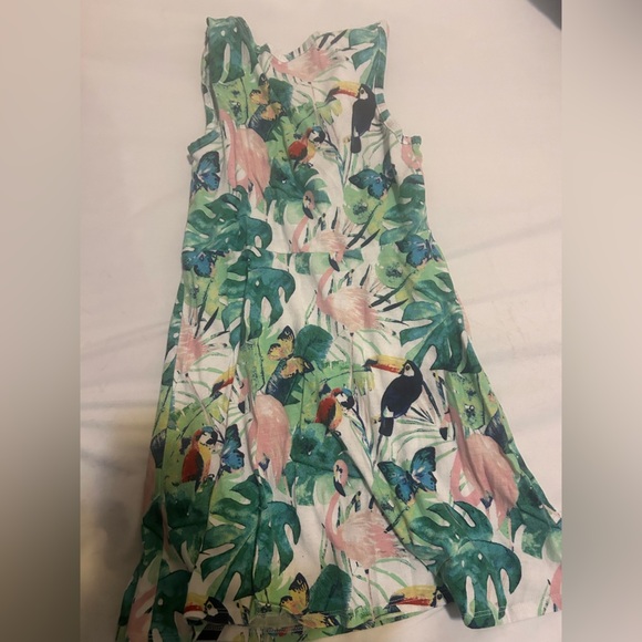 Girls Tropical Print Kids Dress - Picture 2 of 3